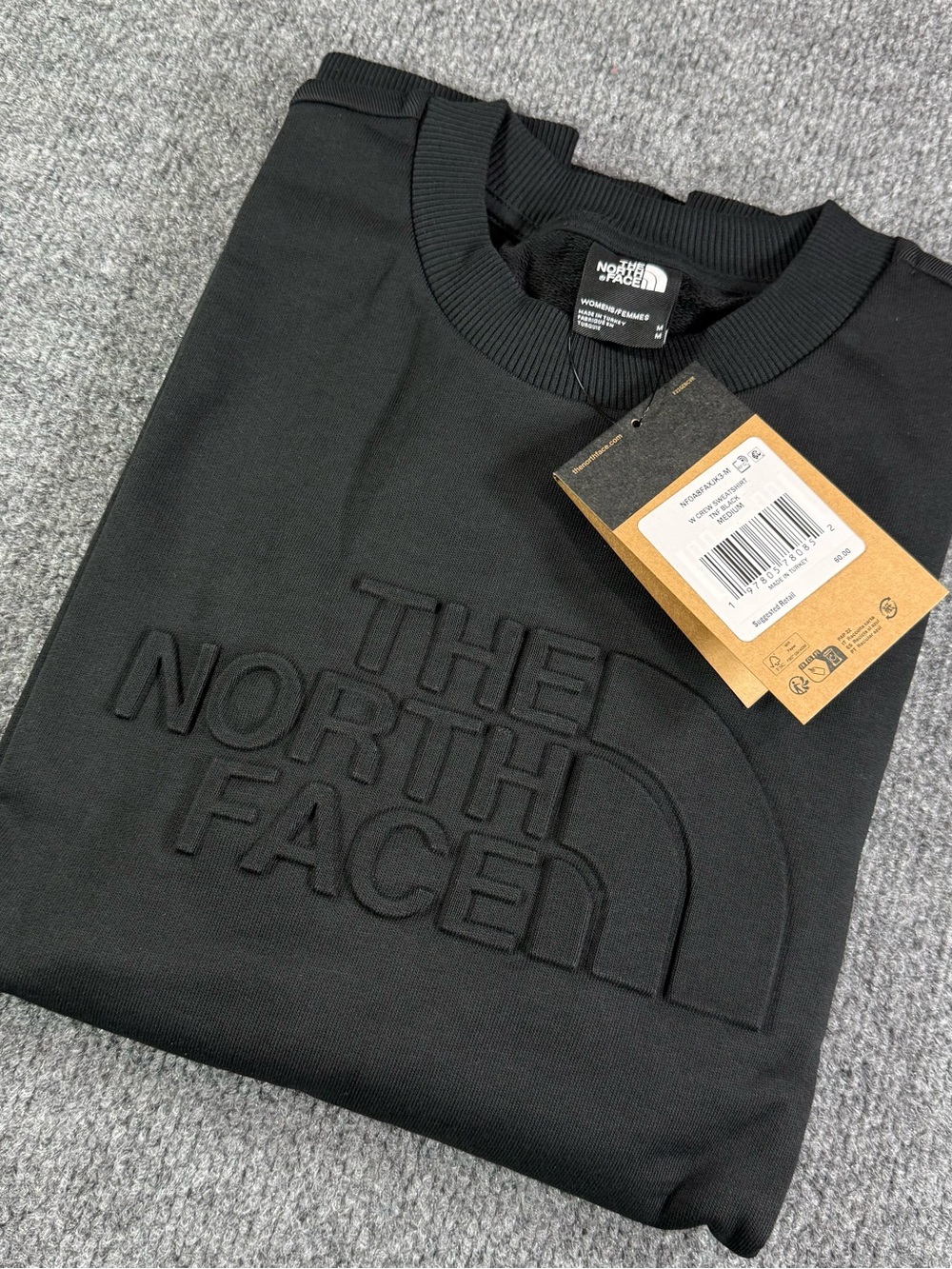 The North Face Women’s Black Embossed Logo Crewneck Sweatshirt